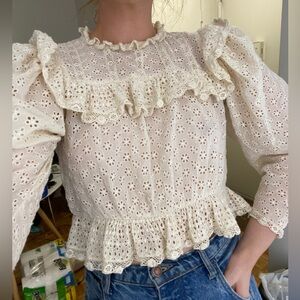 Doen Floryn Top size M in creme
